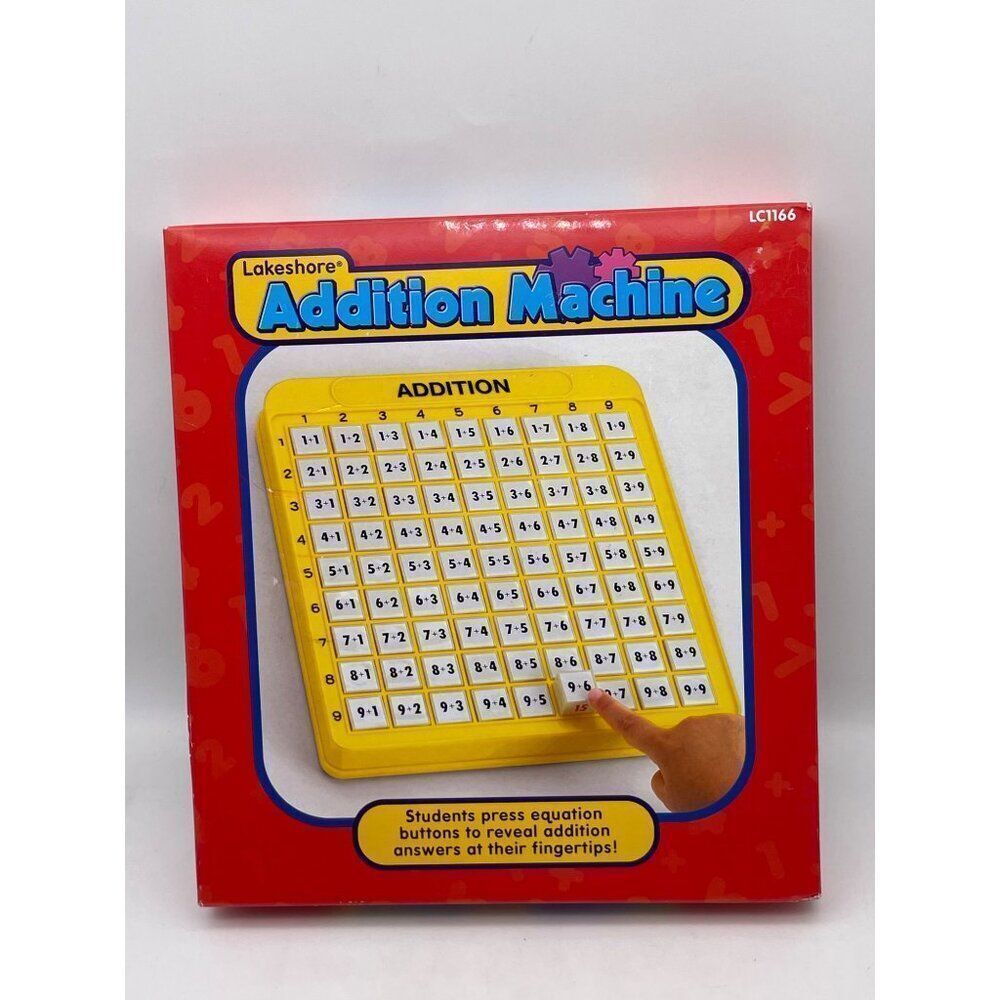 Lakeshore Addition Machine Educational Toy Math Home Schooling Tool